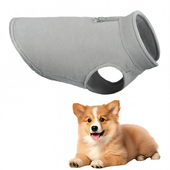 TELOLY 1Pcs Dog Winter Coat,Dog Coats for Medium Dogs,Dog Sweaters for Medium Dogs Boy,Gray,M