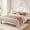White: Full, variant on White Queen Size Velvet Platform Bed with Seashell Headboard, Adjustable LED Lighting, Under Bed Storage, Noise Free, No Box Spring, Easy Assembly