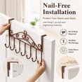 thumbnail image 3 of NOGIS Over The Door Hook,Over Door Coat Rack ,Over Door Towel Rack,Door Hooks,Door Hanger Hook of Bathroom,Clothes ,Belt, Hat,Behind Back of Bathroom, Towel Hanger 7 Hooks ,Bronze, 3 of 7