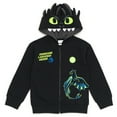 thumbnail image 4 of DreamWorks How to Train Your Dragon Toothless Fleece Cosplay Hoodie Toddler to Big Kid, 4 of 5