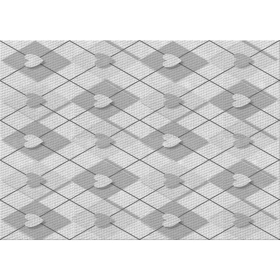 Ahgly Company Indoor Rectangle Patterned Dark Gray Area Rugs, 5' x 7'