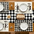 thumbnail image 2 of mubwai Love Family Together Home Buffalo Plaid Placemats for Dining Table, 12 x 18 Inch Holiday Vintage Thanksgiving Washable Table Mat Set of 4, 2 of 7