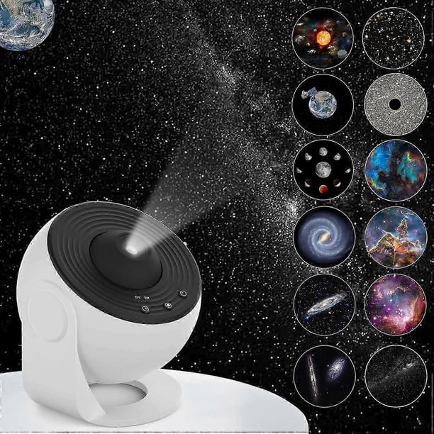 Galaxy Projector 12-in-1 Planetarium, Starry Sky Night Light with Solar System & Moon, Constellation Projection for Kids & Adults Bedroom & Ceiling