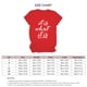 thumbnail image 4 of Camisa de verano suave de manga corta y cuello redondo para mujer: blusa informal holgada con estampado de letras en rojo y blanco, 4 of 4
