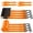 Orange, variant on AWELCRAFT 4 X 1500 lbs Ratchet Straps, 15ft Tie Down Strap Set with ''S" Hooks, Blue