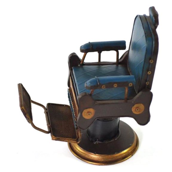 Iron Model Crafts Barber Chair -Metal Decoration Furnishings Tinplate