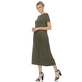 thumbnail image 3 of White Mark Women's Short Sleeve Drop Waist Maxi Dress, 3 of 6