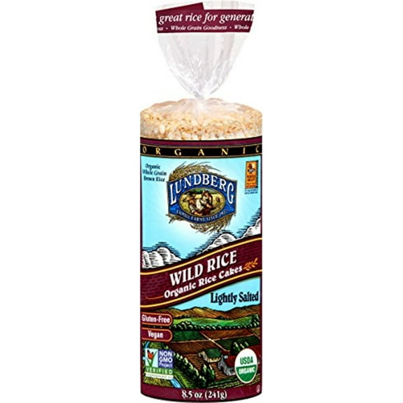 LUNDBERG FAMILY FARMS, RICE CAKE,OG2,WILD,LS 8.5 OZ