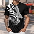 thumbnail image 4 of Ankishi Animal Shirts for Men Crewneck Lion Leopard Dog Printed Short Sleeve Tee Shirt for Daily Wear Dating Travel, 4 of 6