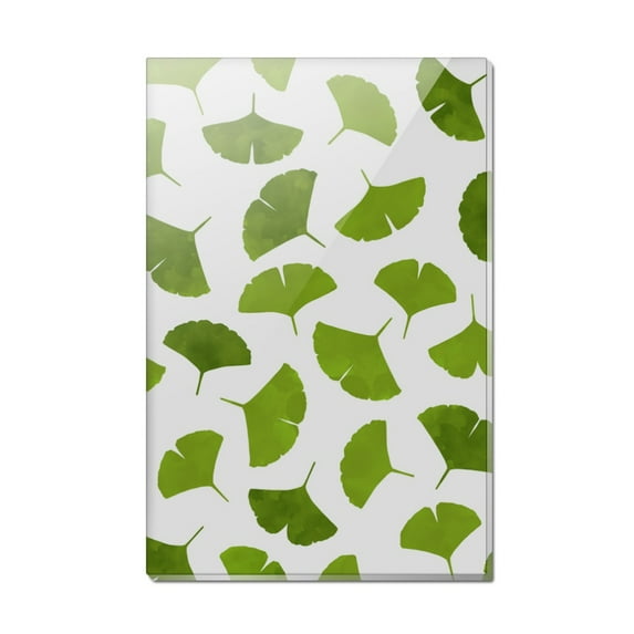 Ginko Biloba Leaves Pattern Rectangle Acrylic Fridge Refrigerator Magnet