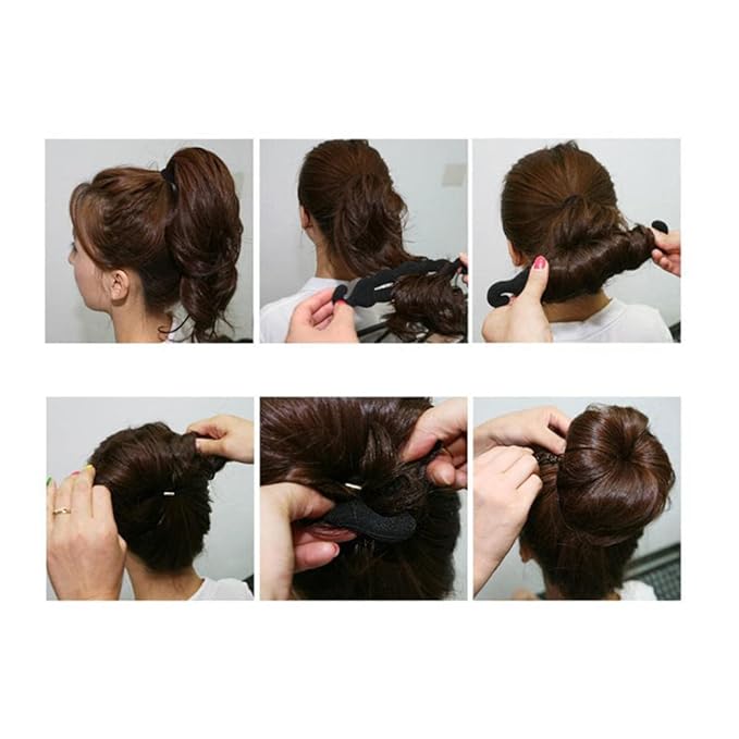 Bun Clip Hair Donut Maker Magic Clip Twist Turn PACK OF 4