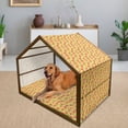 thumbnail image 2 of Colorful Pet House, Fresh Ripe Citrus Fruits Orange Grapefruit and Lemon Repeating Circular Pattern, Outdoor & Indoor Portable Dog Kennel with Pillow and Cover, 5 Sizes, Multicolor, by Ambesonne, 2 of 4