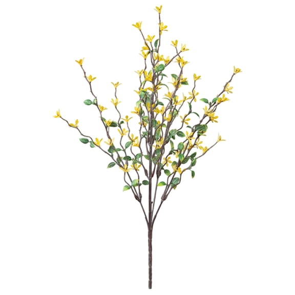 15.74In Frosted Powder Artificial Flower Branches, Long Stem Floral Stems for Tall Vase Home Wedding Table Decor, (Yellow)