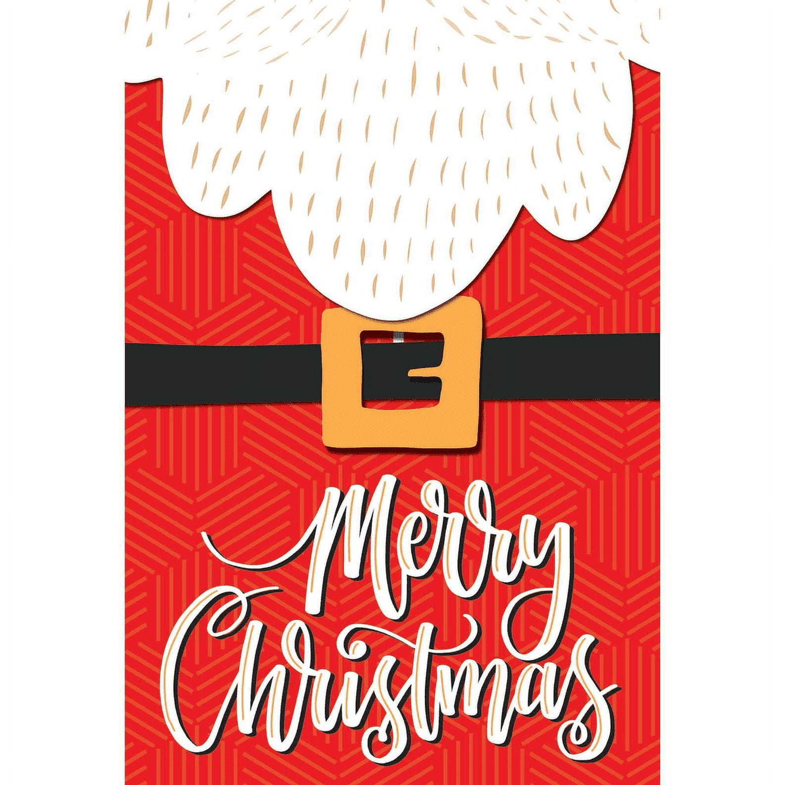 Magnolia Gardens M070026 30 x 44 in. Print Santa Merry Christmas Polyester Garden Flag - Large