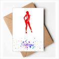 thumbnail image 1 of Stand Bikini Beauty Woman Welcome Back Greeting Cards Envelopes Blank, 1 of 3