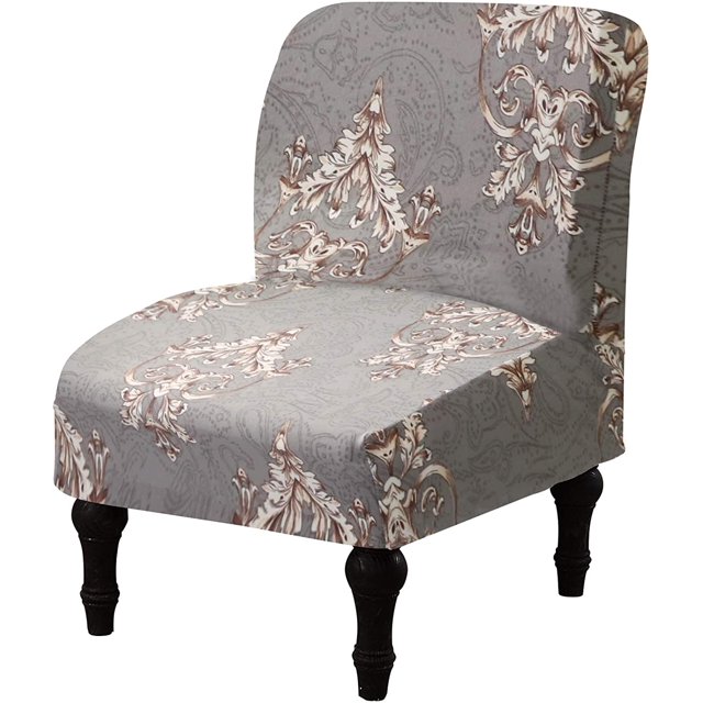Armless Chair Slipcover Removable Armless Chair Cover Printed Armless Accent Chair Covers Washable Slipper Chair Slipcovers Furniture Protector Covers for Extra Large Armless Accent Chair