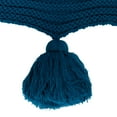 thumbnail image 3 of Kate and Laurel Tassey Large Chunky Ribbed Knit Throw Blanket with Oversized Corner Tassels, 60 x 50-inches, Teal, 3 of 6