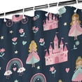 thumbnail image 3 of Dark Blue Princess Castle Night Pattern Shower Curtain 36"x72" ,Bathroom Decorative Shower Curtains Set with 12 Hooks,Modern Waterproof Washable Shower Curtain, 3 of 6