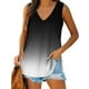 thumbnail image 2 of Camiseta Sin Mangas Para Mujer Tops Sin Mangas Blusa Casual Estampado Con Cuello en V de Moda Odeerbi ODB162528, 2 of 6
