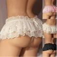 thumbnail image 4 of Lace Panties Women's Ruffled Panties Thongs Mini Skirt Thongs Gay Lingerie, 4 of 5