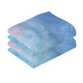 thumbnail image 3 of joogoo 2 PCs Hand Towels Sets Starry Light Blue Sky Cotton Face Towel Bathroom Decorative, 3 of 7