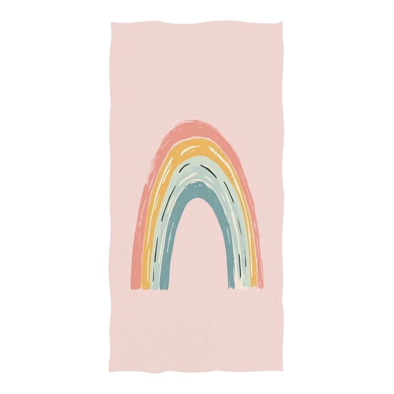 Oversized Beach Towel Extra Large Absorbent Microfiber Bath Towels Soft Quick Drying Hand-painted Rainbow 74"x37"