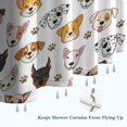 thumbnail image 6 of Dog Head and Dog Paw Print Modern Waterproof Shower Curtain Set with 12 Hooks, Washable Decorative Bathroom Shower Curtain, 6 of 6