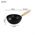 thumbnail image 1 of Non-stick Frying Pan for Flat Bottom Wok Iron Pots Kitchen Cookware 18-28CM, 1 of 10
