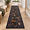 Fox-black&purple-2' x 10' (Rectangular), variant on Round Fox Area Rugs 6ft Botanical Jungle Living Room Bedroom Circle Non Slip Washable Fantasyl Print Floor Carpet For Dining Play