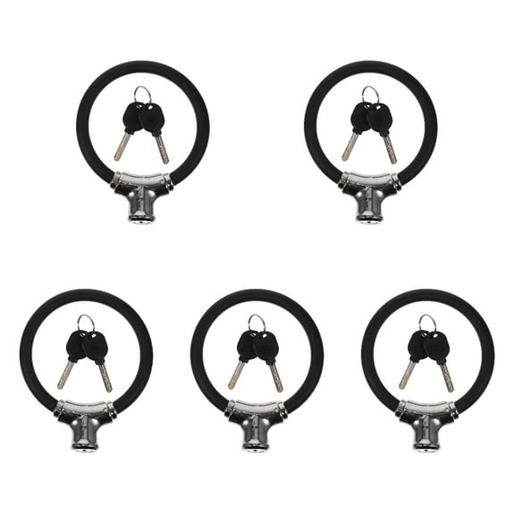 5 Sets -theft Cycling Lock for Bike Ties Travel Black