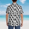 thumbnail image 5 of Cauagu Yin And Yang Print Hawaiian Shirt for Men,Casual Short Sleeve Button Down Shirts Summer Beach Men's Regular-Fit Short-Sleeve Print Shirt -3X-Large, 5 of 6