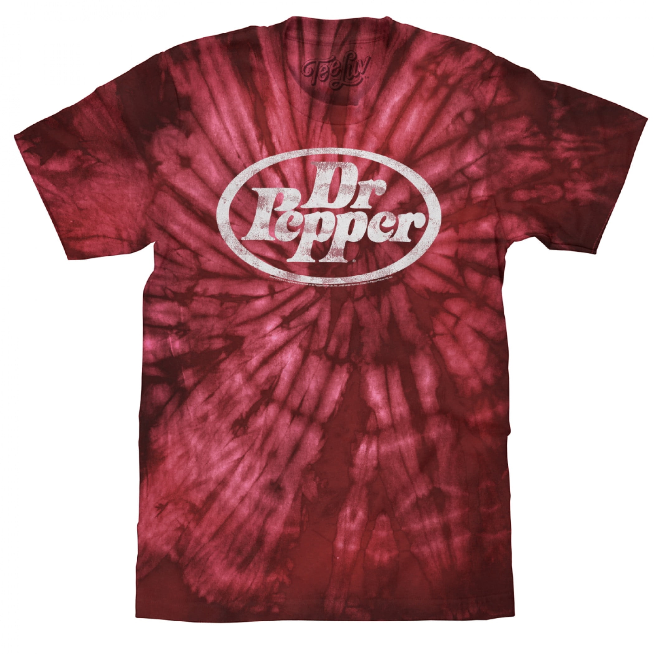 red and black tie dye shirt