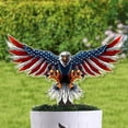 thumbnail image 1 of ICQOVD 2D Acrylic Independence Day Flag Garden Stake - 5.24X4.33 Inches, Durable Outdoor Decor for Grass & Flower Pots, 1 of 8