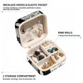 thumbnail image 2 of Black White Easter Travel Portable Square Storage Box with Earring Holder, Necklace Organizer, and Travel Organizer for Rings, Earrings, Necklaces, Bracelets, and More - Ideal for Girls and Women, 2 of 6