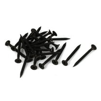 M3.5x40mm Zinc Plated  Flat Head Self Tapping Screws Black 25pcs
