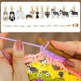 thumbnail image 3 of 11Pcs Animal Stitch Marker Charms Cat Dog Alloy Enamel Charm Locking Markers Acrylic Number Bead Knitting Row Counter Chains with Claw Clasps, 3 of 8