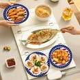 thumbnail image 5 of yulier 24 Pcs 4th of July Plates American Flag Patriotic Party Supplies Stars and Stripes Round Paper Plates Disposable Plates Dessert Plates Independence Day Decorations, 8.74inch, 5 of 6