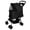 Black + Carbon steel+2, variant on YANGXUN Foldable Pet Stroller for Small Dogs and Cats Under 28 lbs Blue Carbon Steel 4 Wheel Dog Travel Carriage with Multi Functional Tray and Storage Basket