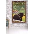 thumbnail image 3 of Red River, New Mexico, Black Bear in Forest (36x54 Giclee Gallery Art Print, Vivid Textured Wall Decor), 3 of 3
