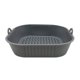 thumbnail image 1 of Alfombrilla de silicona para parrilla, sin BPA, 19 cm, freidoras de aire cuadradas, bandeja para horno (gris), 1 of 9