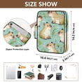 thumbnail image 3 of Haosy Accordion File Organizer Zipper Binder 500 Sheet 6-Tab Expanding File Folder Multi-Pocket 1.2 Inch 3 Ring Cute Capybara and Leaf, 3 of 7