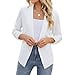 thumbnail image 3 of Women Slim Fit Wear to Work White Blazer Jacket Coat (L, White), 3 of 4