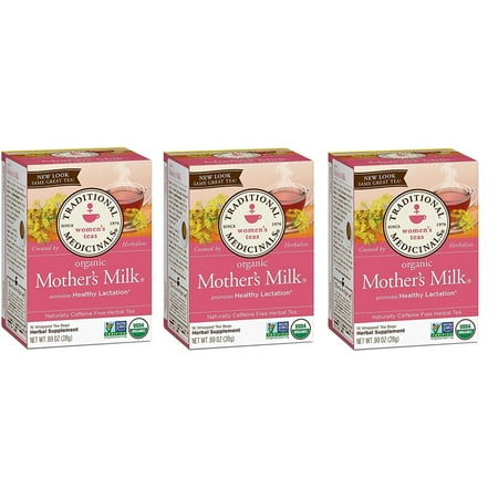 Teas Organic Mother's Milk Tea Bags, 16 count - 3 Pack, Promotes healthy lactation and is traditionally used to increase breast milk production By Traditional