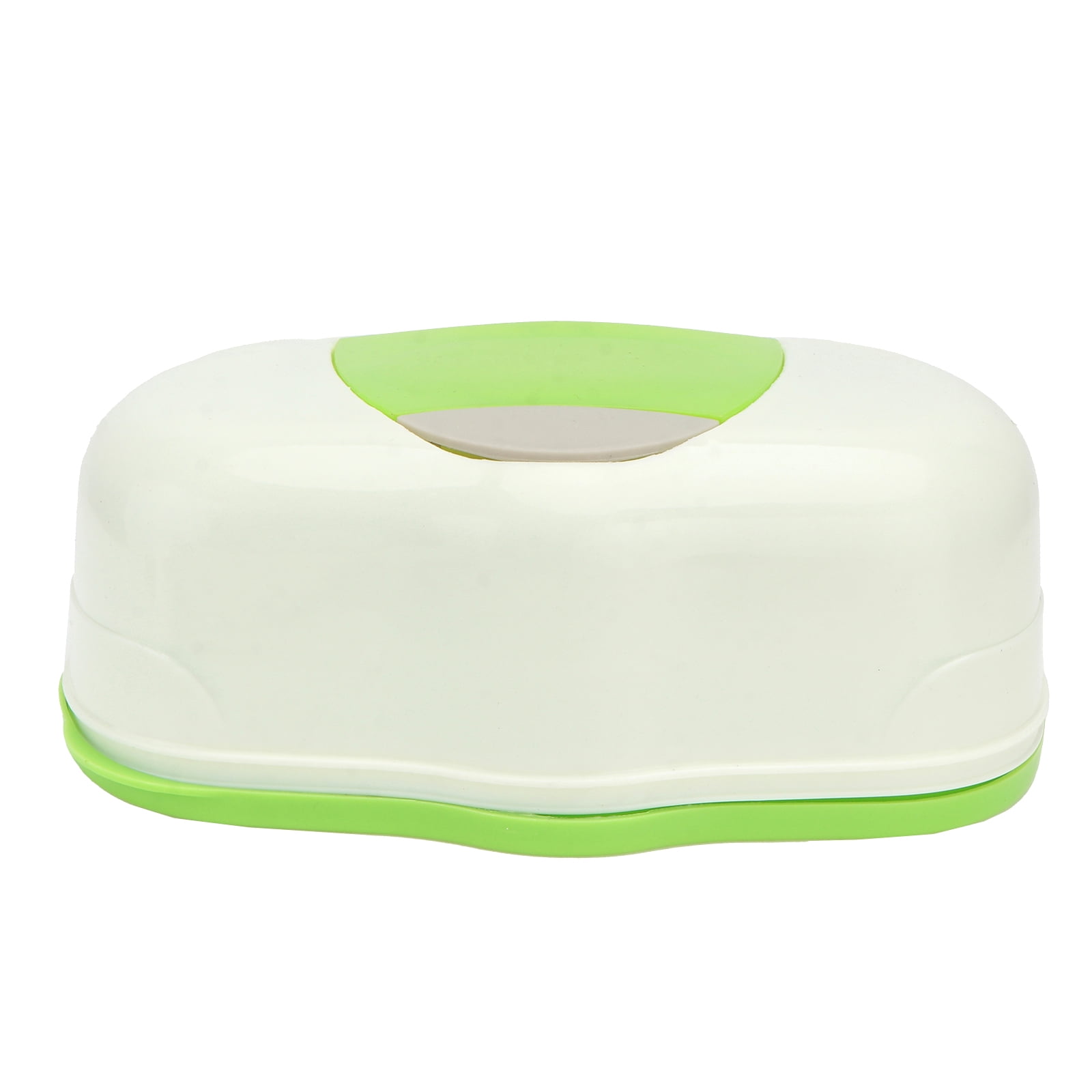 High Quality Wet Tissue Box with Cover Plastic Portable Button Pop-up Baby Wipes Napkin Storage Box Tissue Holder for holding 50-80 Wipes Home Living Room Accessories (Green)