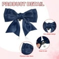 thumbnail image 3 of Uxcell Women Bow Shoe Clips, Satin Elegant Detachable Bowknot Beige/Navy Blue 2 Pcs, 3 of 7