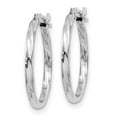thumbnail image 2 of 10k White Gold Twisted Hoop Earrings, 2 of 4