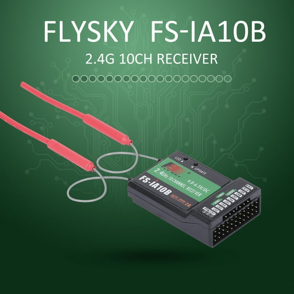 Flysky Récepteur FS-iA10B 2.4G 10CH pour Émetteur Flysky FS-i6 FS-i6S FS-i10