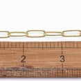 thumbnail image 5 of 1 m 3.28 Feet Soldered Brass Paperclip Chains Drawn Elongated Cable Chains Cadmium Free Lead Free Long-Lasting Plated Real 18K golden Plated 14x4.5x1mm, 5 of 8