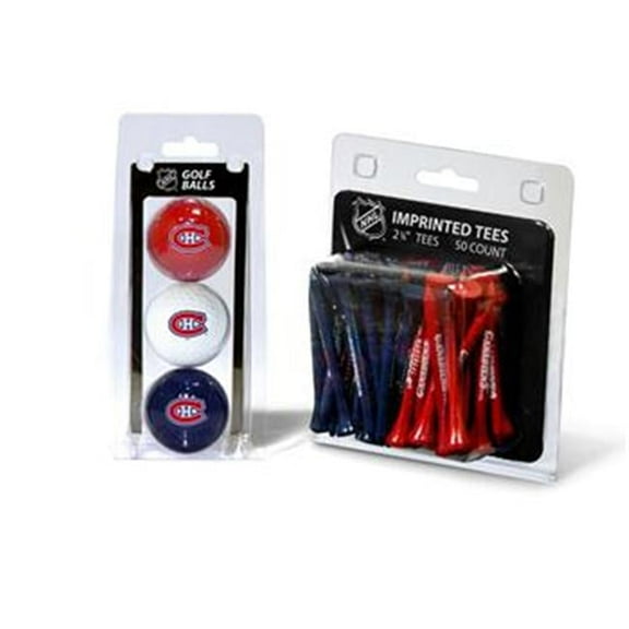 Bundle Team Golf 14499 Montreal Canadiens 3 Ball Golf and 50 Golf T