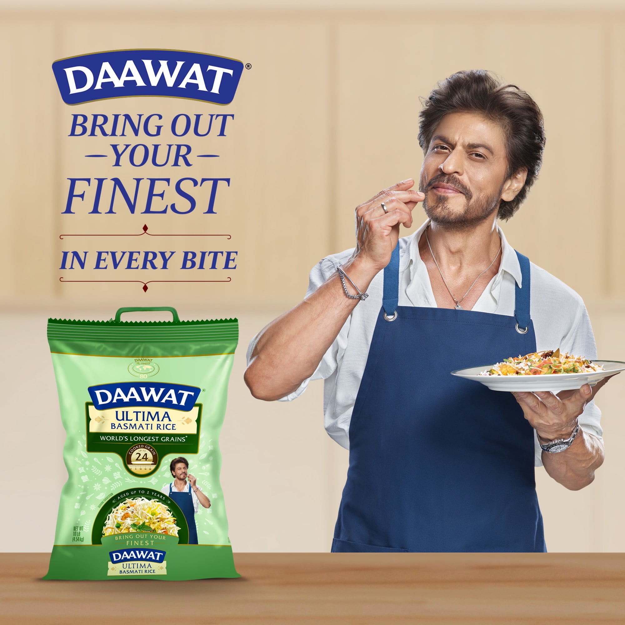 Daawat Ultima Extra Long Grain Basmati Rice, 2-Years Aged, 10 lb Bag
